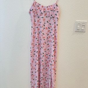 New zara floral print corset dress